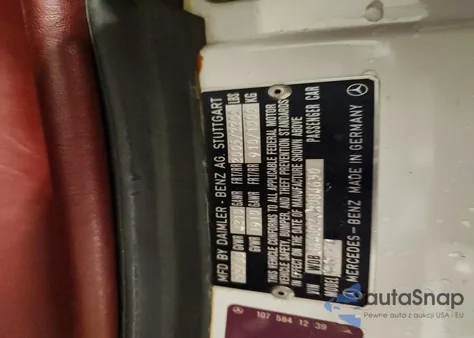 1988 Mercedes-Benz 560 Sl z USA, uszkodzony, nr VIN WDBBA48D2JA084630